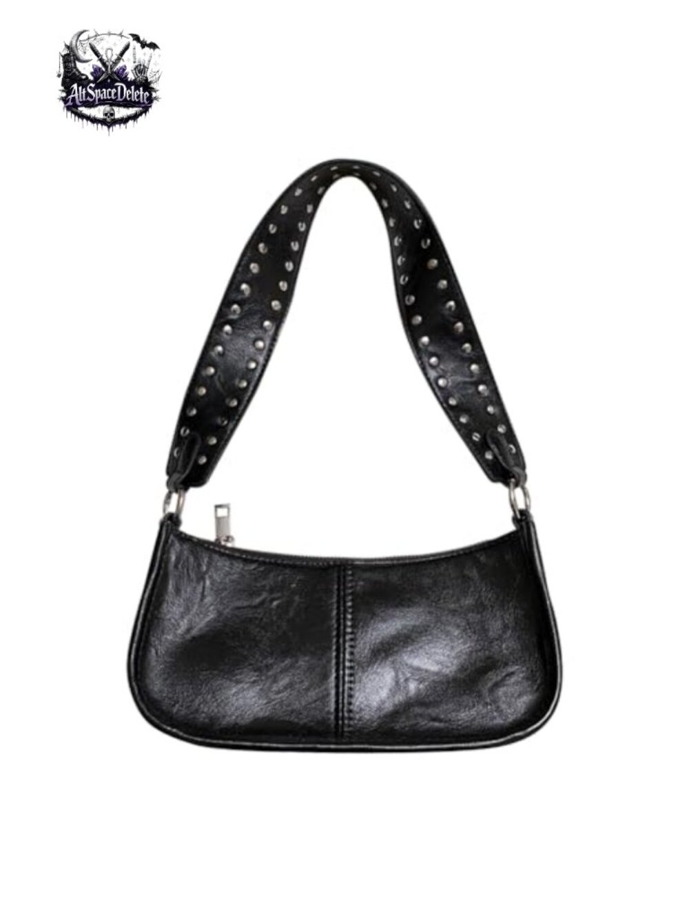 Y2K Studded Crossbody Bag Small Faux Leather Shoulder Purse Retro Hobo Handbag